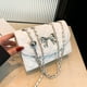 thumbnail image 2 of Bolso de hombro con cadena de temperamento simple para mujer, bolso cruzado de gran valor para primavera y verano 2025, versión coreana, bolso cuadrado pequeño para mujer, 2 of 5