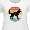thumbnail image 4 of Inktastic German Shepherd Silhouette Vintage Retro Women's Plus Size T-Shirt, 4 of 5