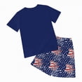 thumbnail image 7 of HCNTES Baby Boy's Outfit Independence Day Theme Cartoon Print Shorts For Litte Girls Casual Outdoor Wear 2 Piece Summer Set For Kids 2T 3T 4T(H03-Dark Blue,6-7 Years), 7 of 7