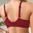 thumbnail image 6 of CFLVAEK Plus Size Bras for Women Wireless Push Up Everyday Bra Seamless Beauty Back Bralettes Stretch Adjustable Straps Bras for Large Bust Red 90C, 6 of 10