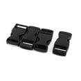 thumbnail image 1 of 4pcs Black Plastic Side Quick Release Buckles Snap Clip for 20mm Webbing Band, 1 of 2