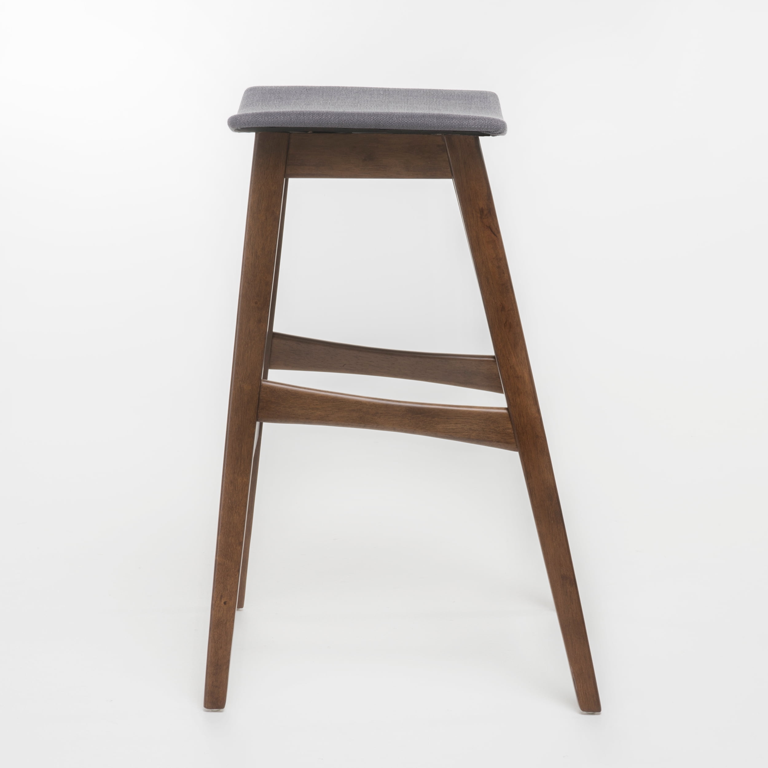 Noble House Evelyn Indoor Fabric Bar Stool, Set of 2, Dark Gray