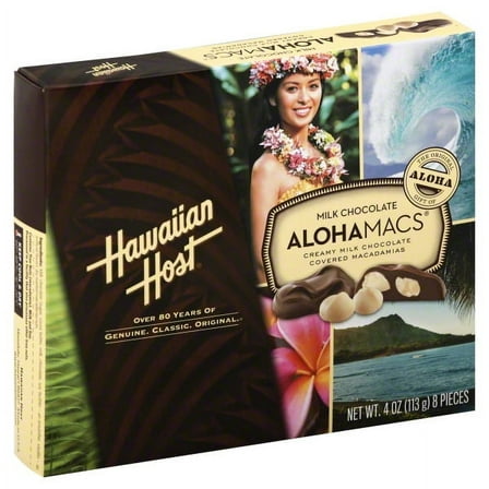 Hawaiian Host Alohamacs Milk Chocolate, 4 oz.