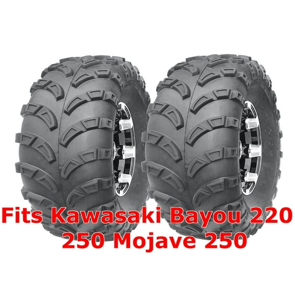 (2) 22x10-10 Kawasaki Bayou 220 250 Mojave 250 Sport ATV Rear Tires Set Mud 6PR