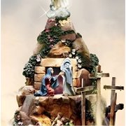 The Bradford Exchange Thomas Kinkade Faith Mountain The Story Of Christ Illuminated 3D Masterpiece Tabletop Sculpture Celebrates The Story of Easter In 13 Scenes And 45 Sculpted Figures 15-Inches