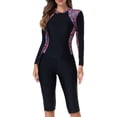 thumbnail image 4 of Full Body Wetsuit for Women Long Sleeve Front Zipper Diving Suit UPF 50+ Sun Protection Stretching Fabric for Snorkeling and Surfing, 4 of 6