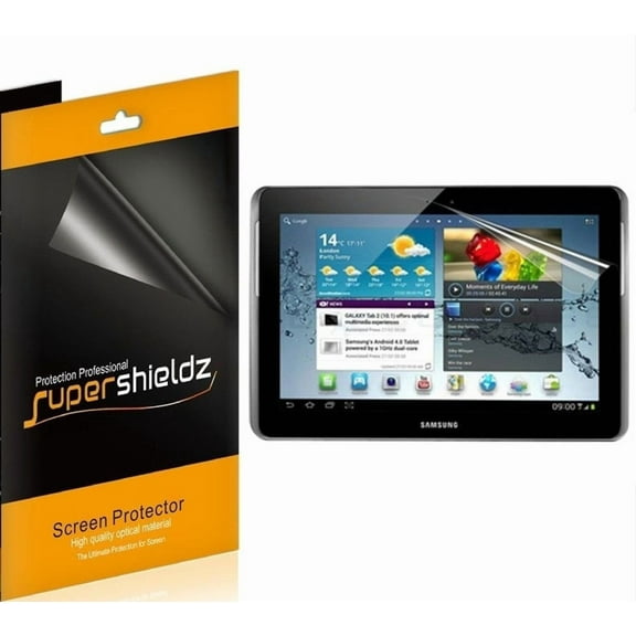 [3-Pack] Supershieldz for Samsung Galaxy Tab 2 10.1 Screen Protector, Anti-Bubble High Definition (HD) Clear Shield