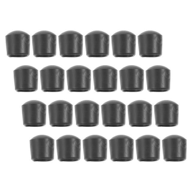 Luxshiny 24 Pcs Pièces de Table de Baby-Foot Noir PVC Amélioré Couverture de Bout Rond Accessoires de Football pour Fan
