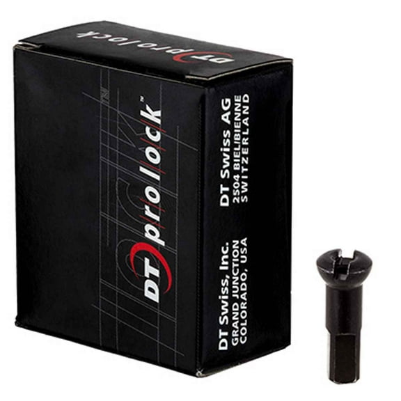 DT Swiss Spoke Nipple Brass 2.0 x 14mm Prolock/Prohead Black - Box of 100 - NPBD20140S0100