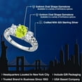 thumbnail image 2 of Gem Stone King 925 Sterling Silver Yellow Lemon Quartz and White Topaz Filigree Style 3 Stone Ring for Women (2.30 Cttw, Oval 8X6MM and 6X4MM) (Size 7), 2 of 6