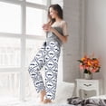 thumbnail image 6 of Picia Hipster Mustache Womens Soft Woven Cotton Elastic Waistband Sleep Pajama Pant Lounge Sleep Pant With Pockets And Drawstring-Large, 6 of 9