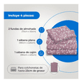 thumbnail image 3 of Kit 4 Piezas Juego De Sábanas Matrimonial Microfibra Suave Malubero Rosa, 3 of 4