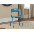 thumbnail image 2 of 5 Piece Folding Table and Chair Set Steel Frame Teal, 2 of 4
