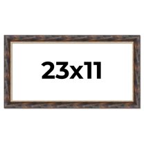 23x11 Frame Gold Real Wood Picture Frame Width 1.5 inches | Interior Frame Depth 0.5 inches |