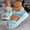 Blue, variant on Latrodar Wedge Sandals for Women Dress Sandals for Women Sports Comfort Stretchy Beach Sandals Pull-On Round Toe Shoes Low Heel (1"-2") Medium Color Block Sandals for Lady Holiday