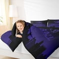 thumbnail image 4 of jejeloiu Rugby Sport Lover Twin Comforter Sets,Purple Football City Bedding Set For Boys Teens Reversible 2pcs, 4 of 8