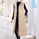 thumbnail image 5 of Chaqueta larga de invierno sin mangas con bolsillos para mujer, de algodón y plumón, 5 of 6