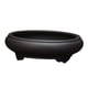 thumbnail image 1 of Maceta redonda grande y poco profunda, maceta para bonsái, maceta decorativa para flores, maceta de arcilla para plantas de interior y exterior, patio negro, 1 of 9