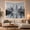 Bridge Skyline, variant on Monochrome City Skyline Above Calm Water, Serene Minimalist for Cityscape Fans, Urban Wall Art, Housewarming Gift, Tapestry Wall Hanging for Bedroom and Living Room