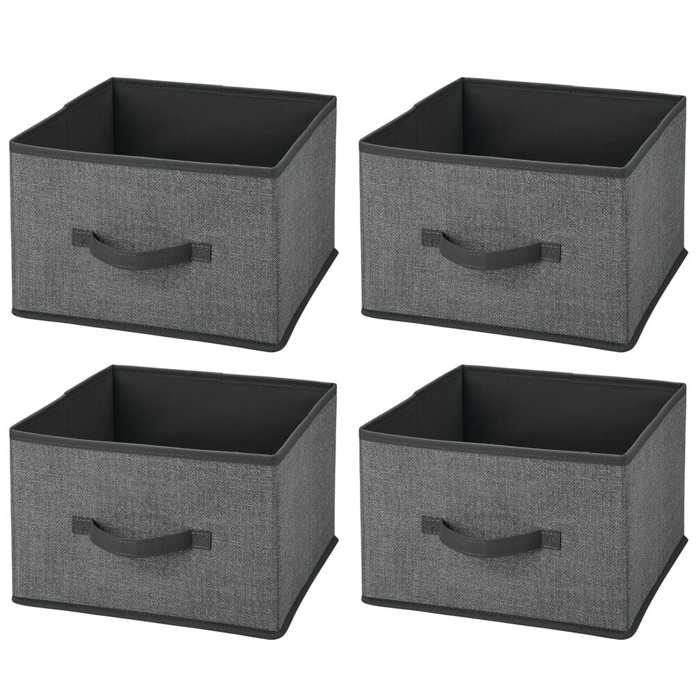 mDesign Soft Fabric Closet Storage Organizer Cube Bin, 4 Pack - Walmart