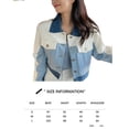 thumbnail image 3 of Chaqueta vaquera para mujer, abrigo con botones, manga larga, cálido, cómodo para oficina al aire libre, invierno, 3 of 8