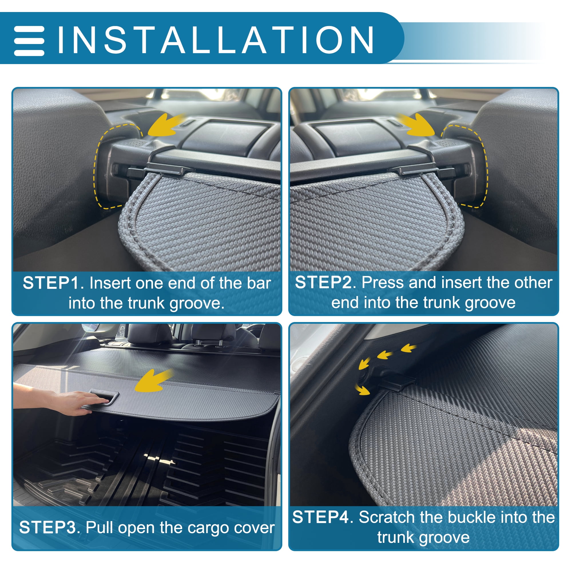 Unique Bargains Retractable Cargo Cover for Ford Explorer 2022-2025 Rear Trunk Screen