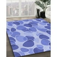 thumbnail image 3 of Ahgly Company Tapis de Zone Lavable en Machine Carré Transitionnel Jeans Bleu, 5 Pieds Carré, 3 of 7