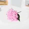thumbnail image 4 of Yesbay Artificial Hydrangea with Green Leaves Stem Realistic Fake Flower Wedding Home Office Table Faux Floral Branch Flower Arrangement Decoration, 4 of 8