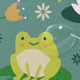 thumbnail image 4 of Cortina de ducha con diseño de ranas, impermeable, de tela, con ganchos, 60 x 72 pulgadas, 4 of 4