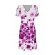 thumbnail image 5 of Mini Vestido de Verano Color Sólido Cuello en V Manga Corta Vestido de Becerro Medio, Vestido Corto de Verano, 5 of 5