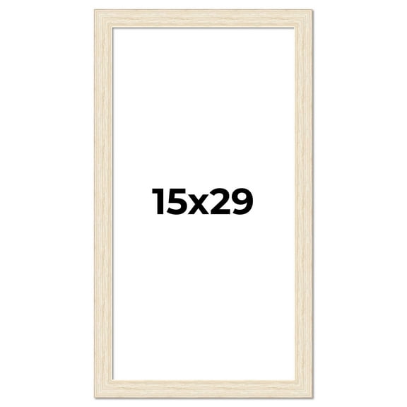 15x29 Frame White Real Wood Picture Frame Width 1.5 inches | Interior Frame Depth 0.5 inches | Barn