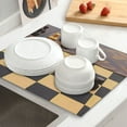 thumbnail image 6 of Uemuo Chess Board With Pawns Pattern Dish Drying Mat,16*18 inch Absorbent Dish Drainer Kitchen Counter,Large Size Dish Drying Pad for Countertops,Sinks,Draining Racks, 6 of 6