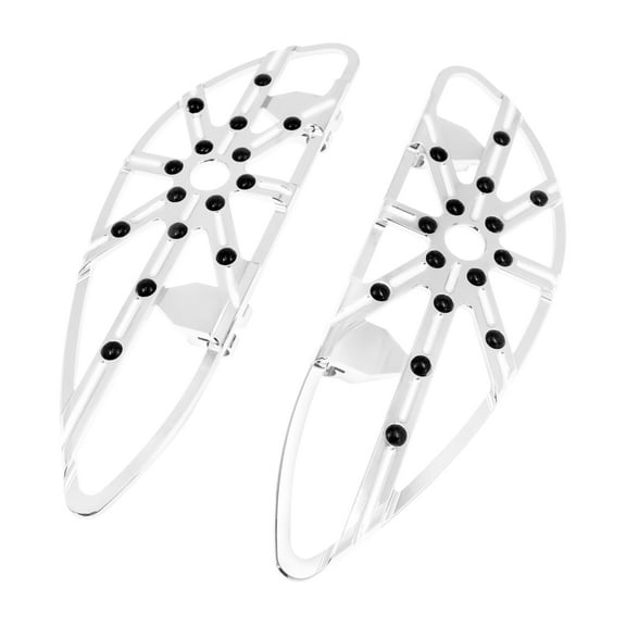 Chrome Driver Front Floorboards Fit For Harley Touring Road Glide Dyna Softail