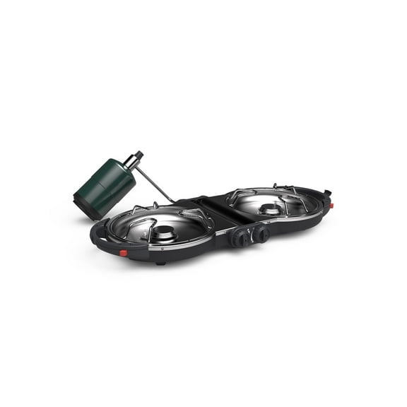 Coleman Fold N Go Propane Portable Camping 2 Burner Stove, Black