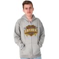 thumbnail image 4 of Worlds Greatest Father Trophy Dad Zip Hoodie Sweatshirt Men Brisco Brands M, 4 of 6