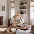 thumbnail image 4 of NICETOWN 100% Blackout Linen Curtains, Birch, 52" W x 84" L, 2‑Panel Set, 4 of 9