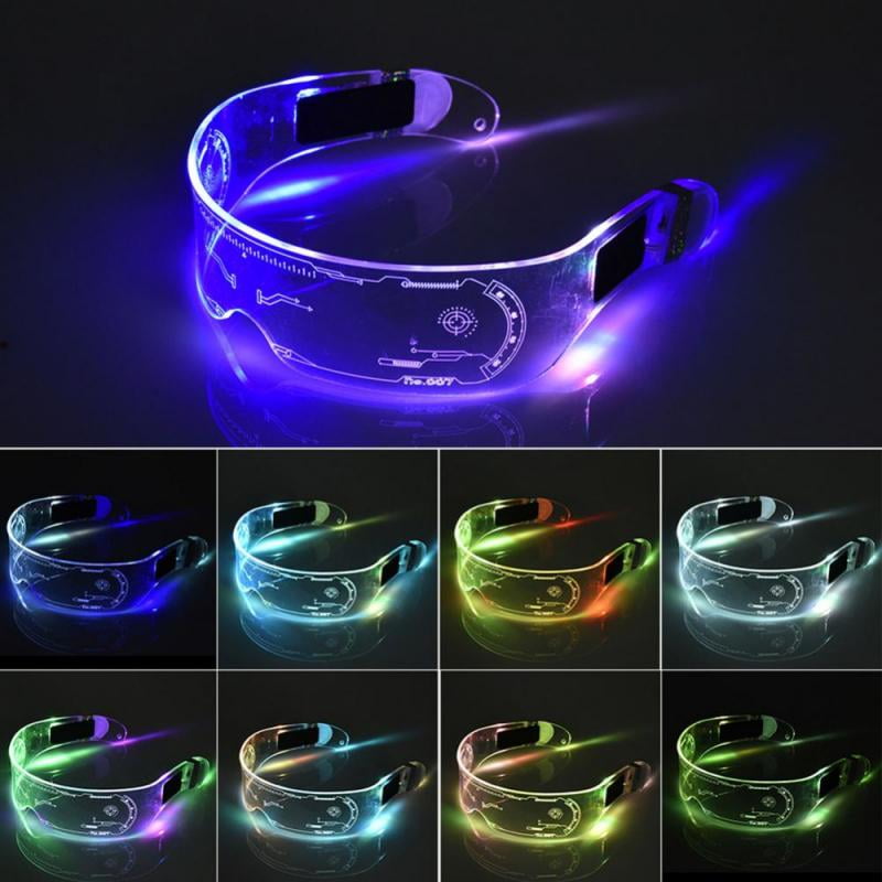 LED Visor Party Glasses Halloween Light Up Glasses Futuristic