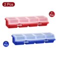 thumbnail image 3 of Uxcell 2pcs Screw Organizer Box Plastic Hardware Toolbox with Locks & Compartments for Nails Nuts, 3 of 7