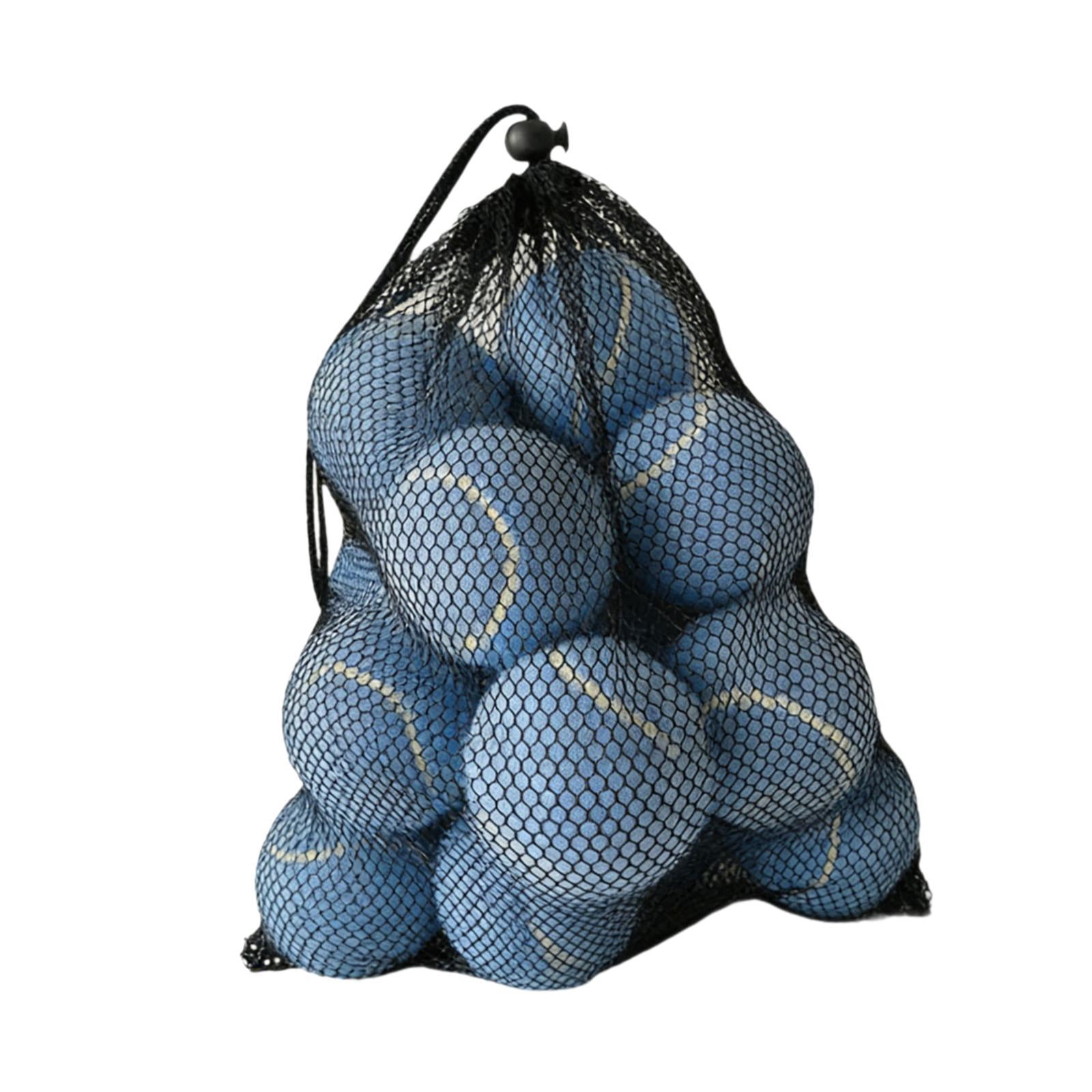 harayaa 12 Pieces Tennis Balls Exercise Playing Balls Professional Rubber Training Balls Blue