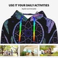 thumbnail image 4 of Kdxio Dreamcatcher With Colorful Feathers Print Womens Oversized Hoodies Sweatshirts Hooded Pullover Tops Sweaters Casual-X-Large, 4 of 7