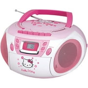 Hello Kitty KT2028A Stereo AM/FM/CD Boom Box with Cassette Player/Recorder