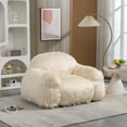 thumbnail image 2 of Bean Bag Chair Lazy Sofa Bean Bag Chair Adult, Teen High Density Foam Padded Modern Accent Chair Comfortable Living Room, Bedroom Chair, Beige, 2 of 7