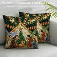 thumbnail image 3 of PHYHOO Christmas O Holy Night Buffalo Plaid Throw Pillow Covers,Christmas Saying Winter Holiday Cushion Case Decoration for Sofa Couch, 3 of 5