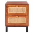 thumbnail image 2 of SAFAVIEH Erica 2-Drawer Nightstand Natural / Black, 2 of 7