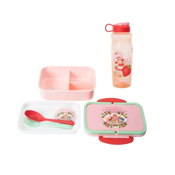 Strawberry Shortcake Bento Box & Bottle Set – Lunch Kit with Utensils