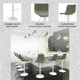 thumbnail image 2 of LeisureMod Adjustable Height Bar Stool with Leather Upholstery Powder-Coated Iron Base and High-Density Foam Seat for Modern Kitchen and Bar Tilbury Collection in Olive Green, 2 of 10