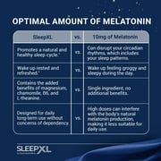 5 Key Ingredients, fast-acting formula, fall asleep faster & sleep longer. SleepXL Includes immediate-release melatonin, L-Theanine (calming), Chamomile, Magnesium & B6 (60 Vegan Capsules,30-Servings)