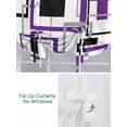 thumbnail image 3 of Purple Black Geometric Tie Up Curtains for Windows 45 Inch Length Balloon Curtains Kitchen Adjustable Balloon Window Shade Minimalist Stripes Abstract Art Tie Up Bathroom Curtain Window 42"x45", 3 of 6