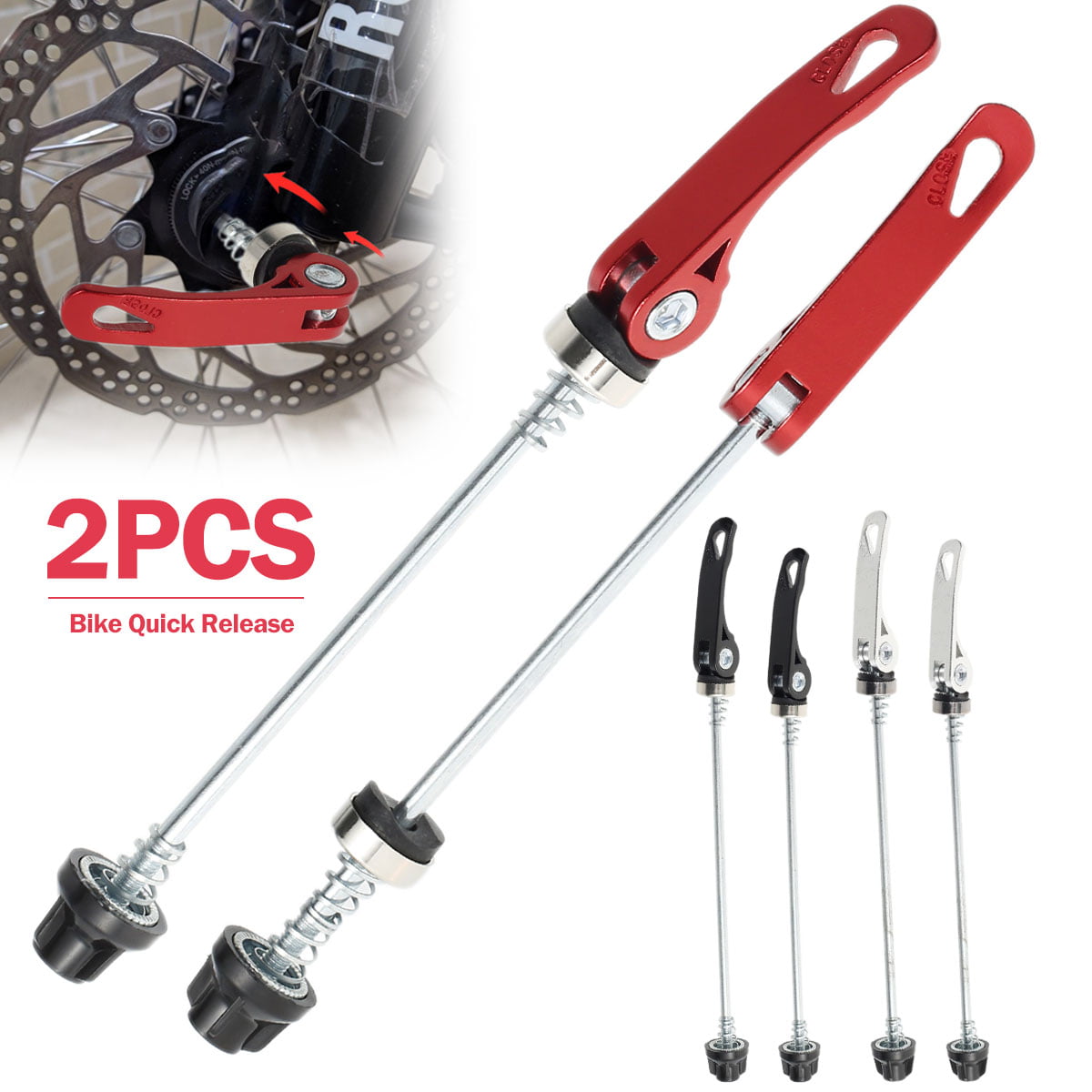 2X Mountain Bike Skewers Road Bicycle Quick Release Front Rear Axle Skewer Set