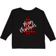 thumbnail image 3 of Inktastic Red Buffalo Plaid Christmas Tree Boys or Girls Long Sleeve Toddler T-Shirt, 3 of 5